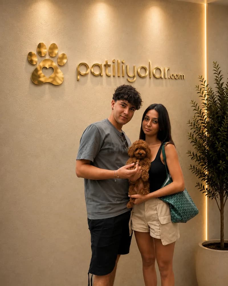 Can ve Ece'nin Patiliyolar'da Toy Poodle yavrusunu sahiplendiği an