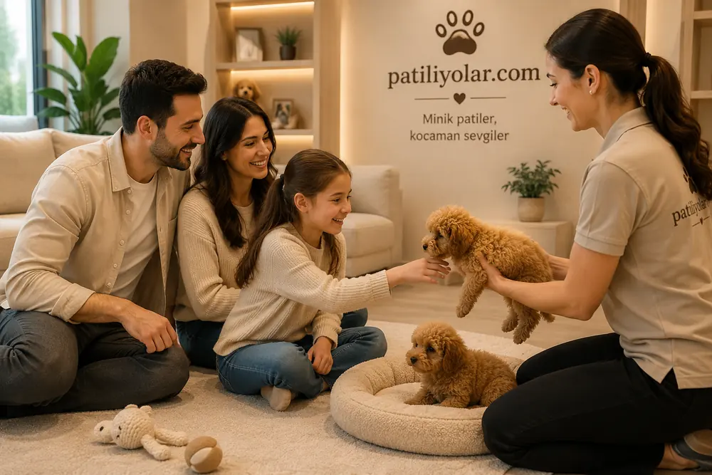 Canlı Tanışma aşamasını gösteren Toy Poodle yavrusu