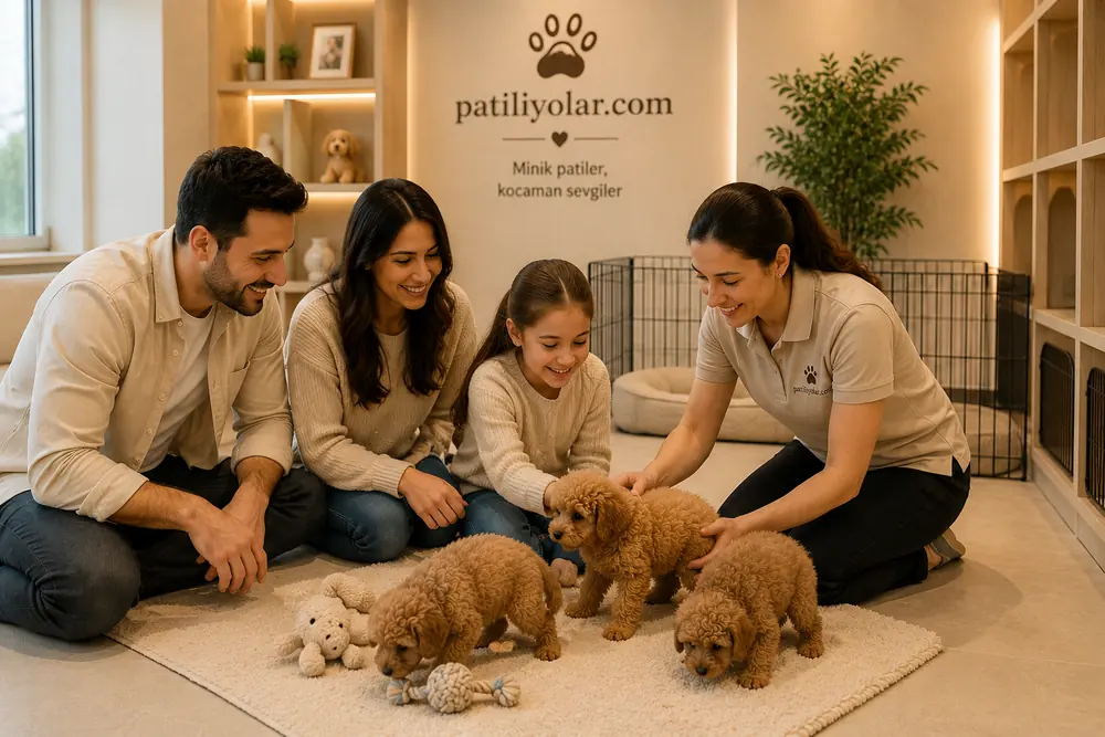 Karakterini Gözlemle aşamasını gösteren Toy Poodle yavrusu
