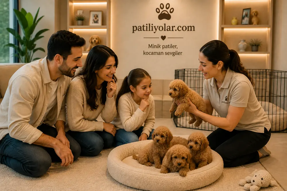 İçine Sinen Dostu Seç aşamasını gösteren Toy Poodle yavrusu