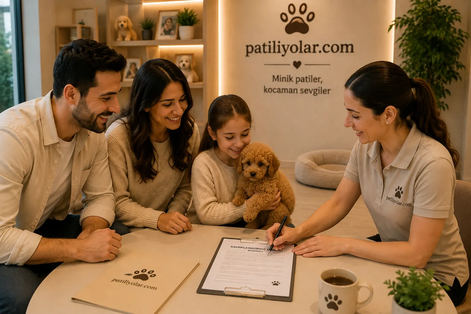 Güvenli Sahiplendirme aşamasını gösteren Toy Poodle yavrusu